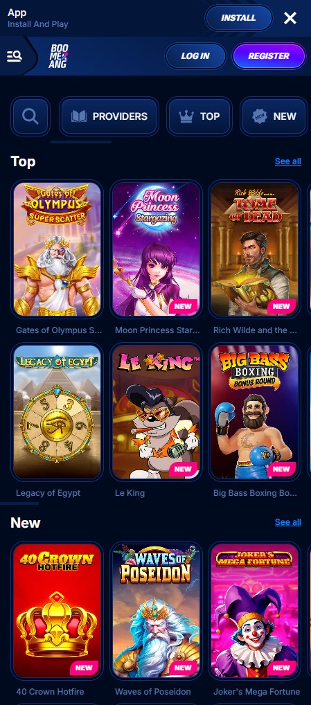 Boomerang Bet App auf dem iPhone Homescreen